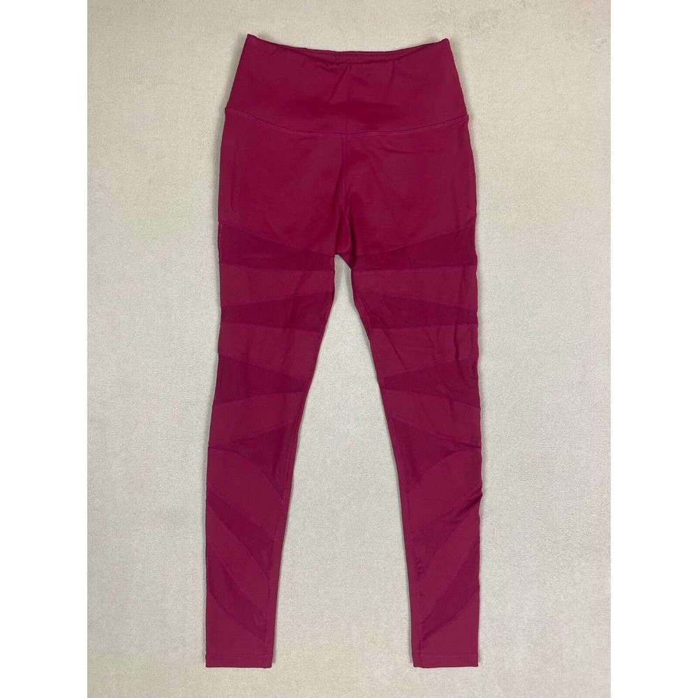 BuffBunny Leggings Adult Small Mesh Cut Out Mid Rise Logo Womens